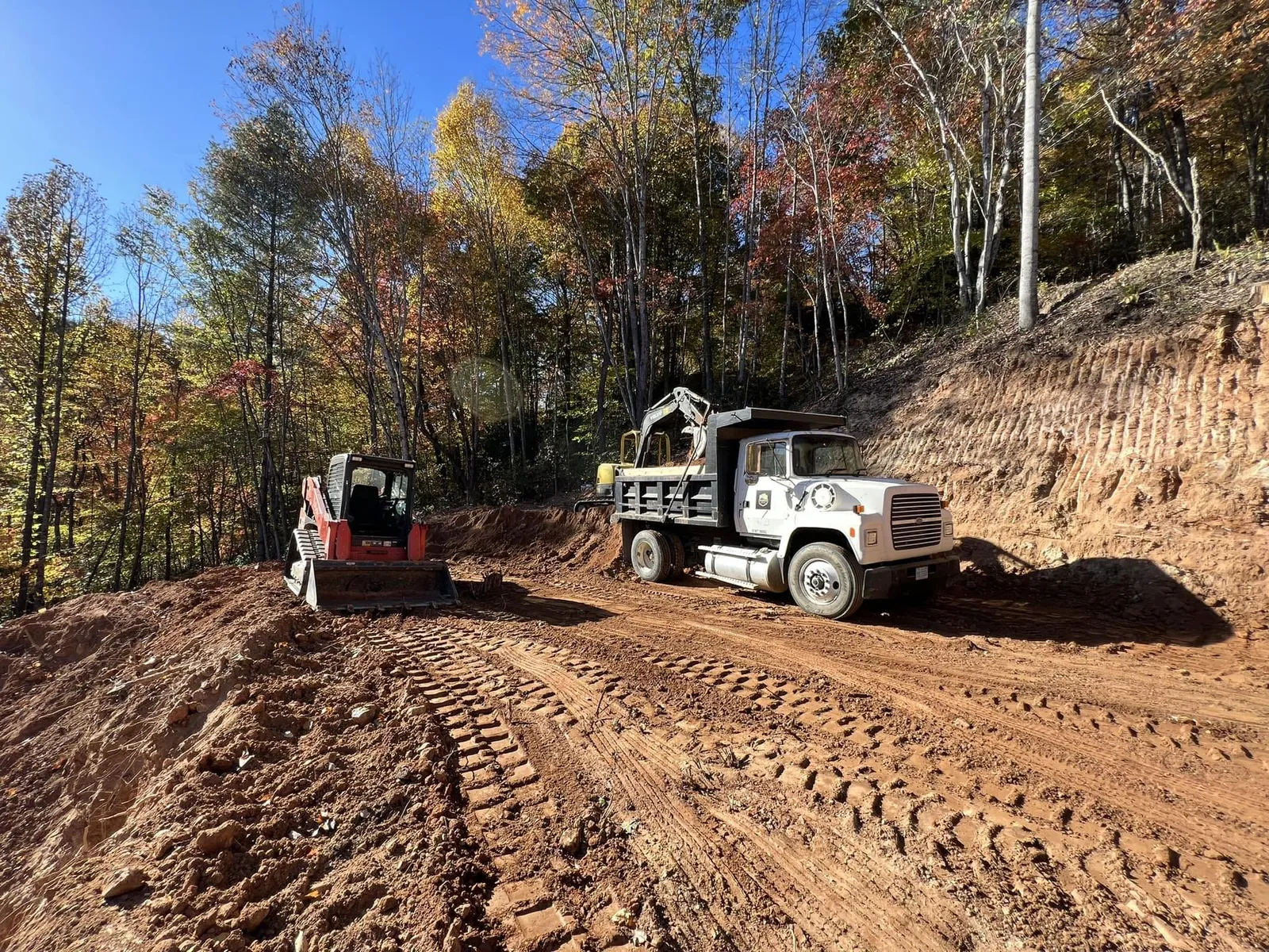 Regraded residential property with a finished driveway near Weaverville, NC
